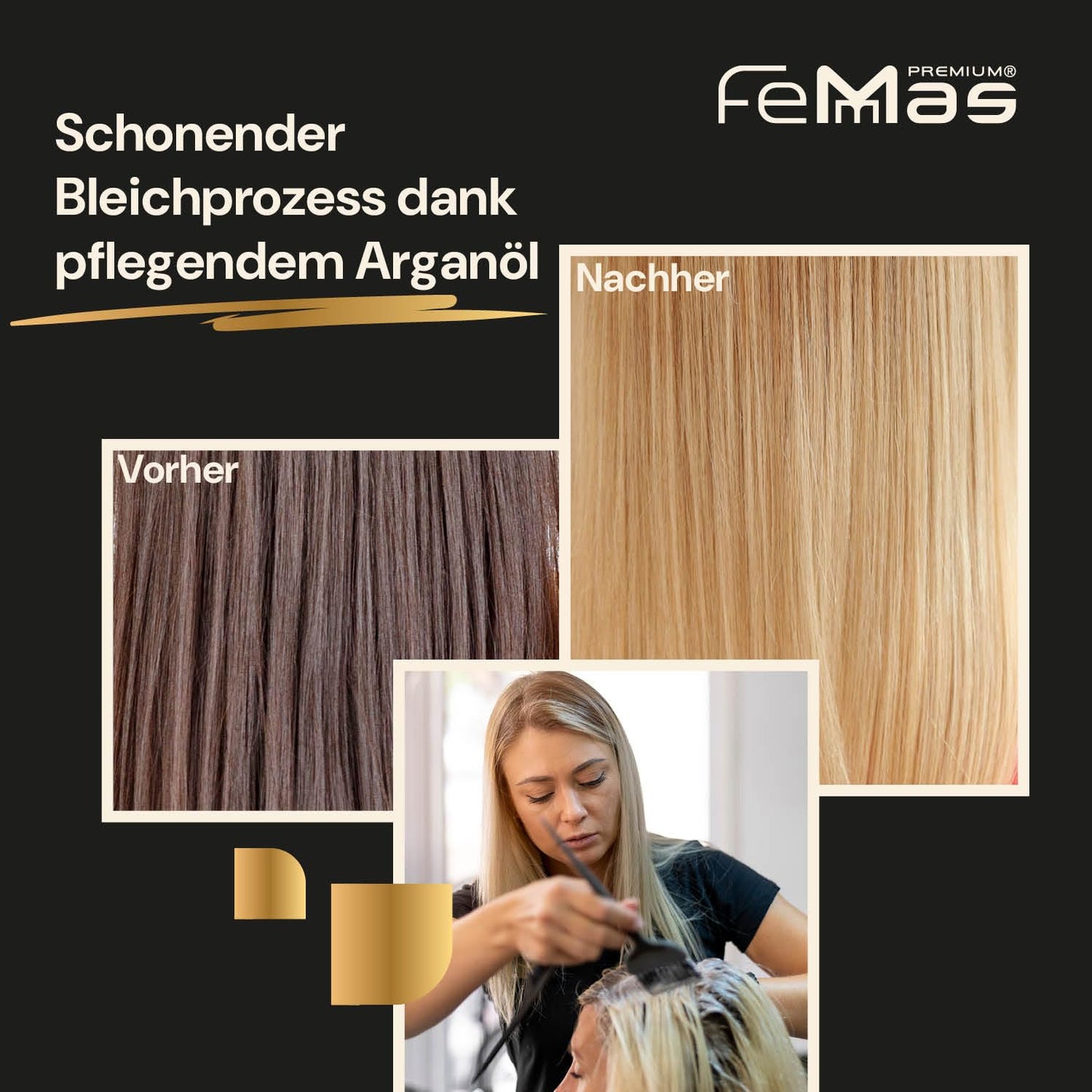 Blondier-Set für Haaraufhellung (mit Arganöl), Klassisch + 3% Oxydant