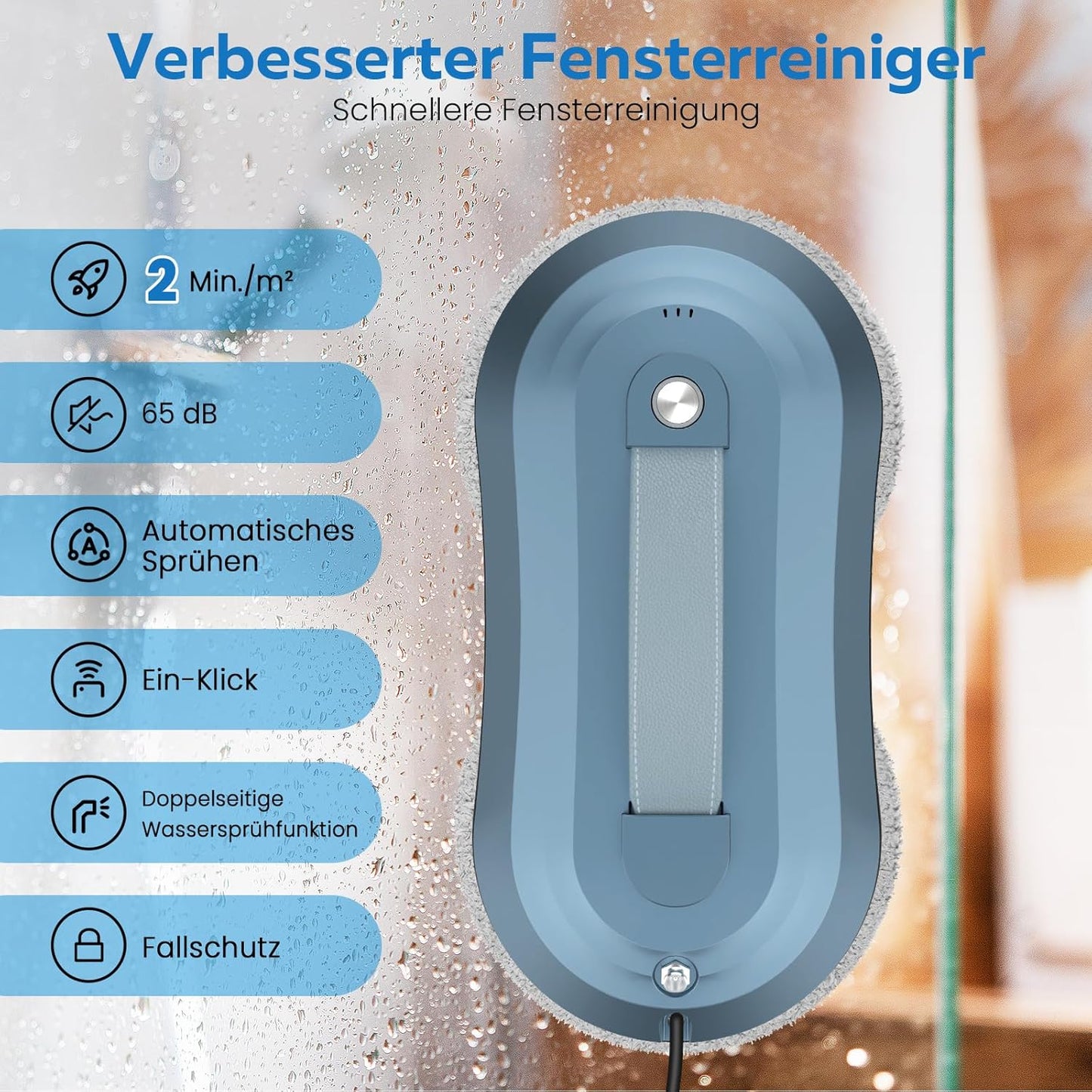 Fensterputzroboter W30D mit Sprühfunktion