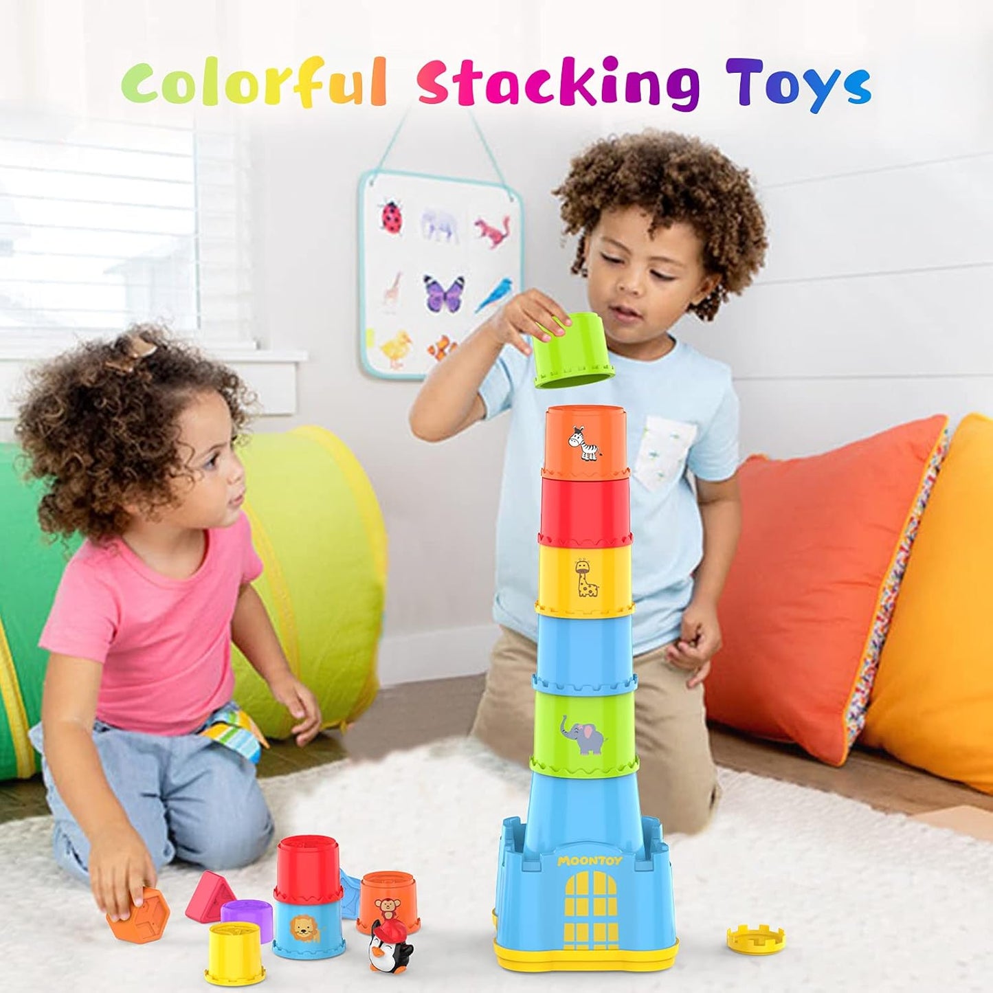 Stapelwürfel-Set für Kinder (19-teilig)