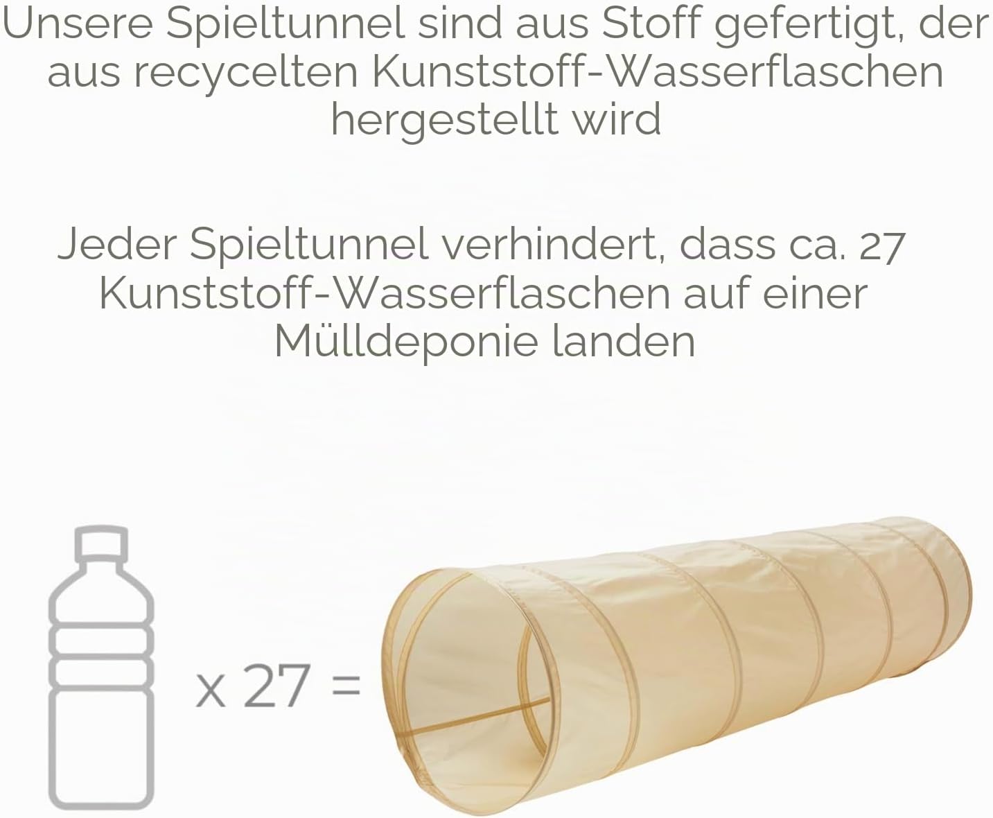 Krabbeltunnel 180 cm, Schachbrett - Grün
