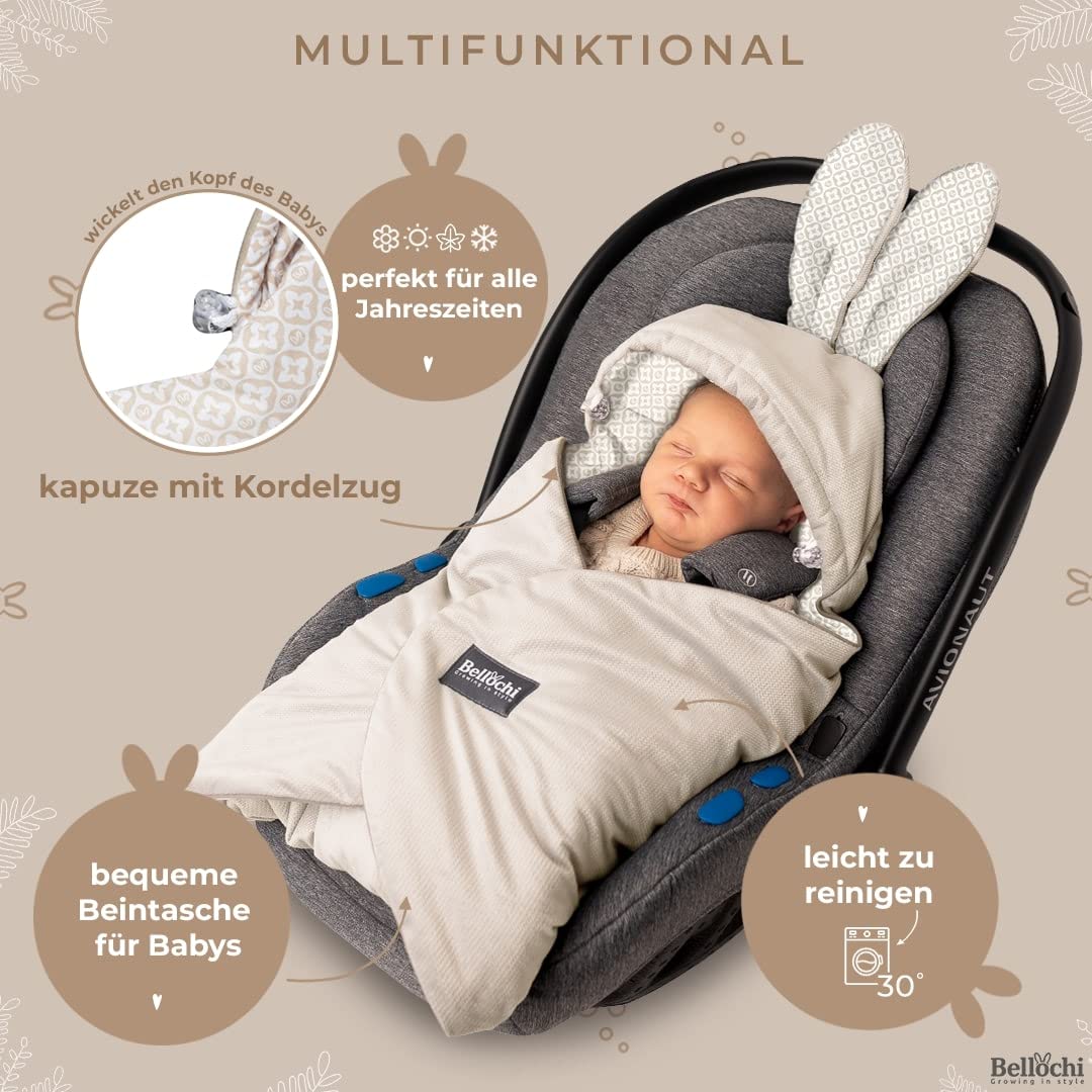 Einschlagdecke für Babyschale und Kinderwagen, Toffi