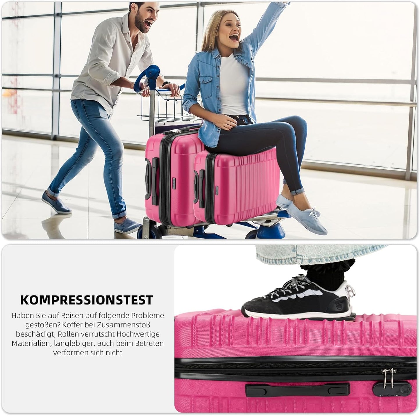 Hartschalen-Trolley XL, Peach XL