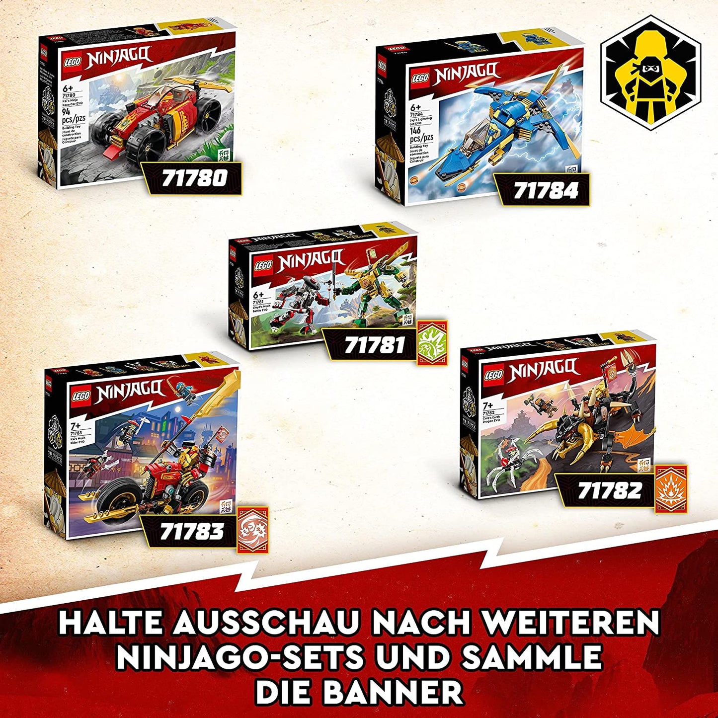 71783 Ninjago Kais Mech-Bike EVO, Konstruktionsspielzeug, Single