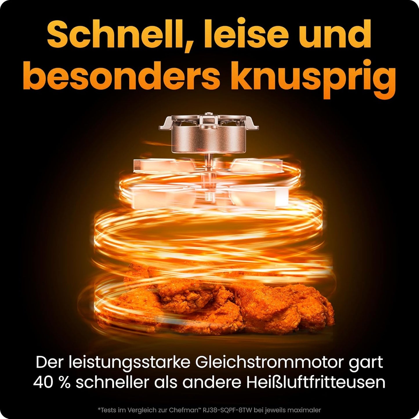Heissluftfritteuse TurboFry, Schwarz