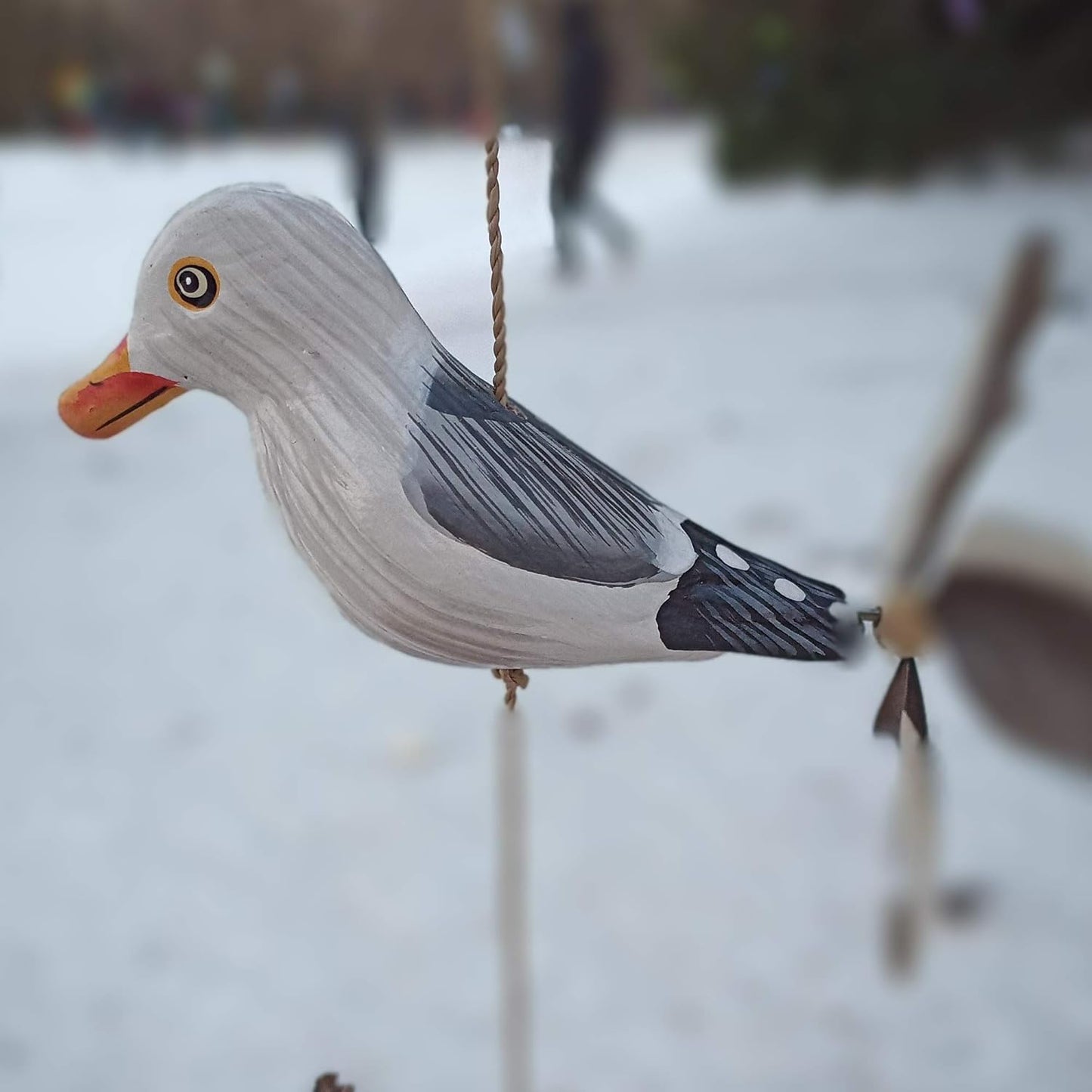 Windspiel Möwe-Rudil mit Feder Propeller, Albatross