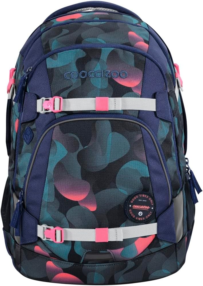 Ergonomisches Schulrucksack-Set MATE (3-teilig), Cloudy Peach - Blau/Lila/Pink
