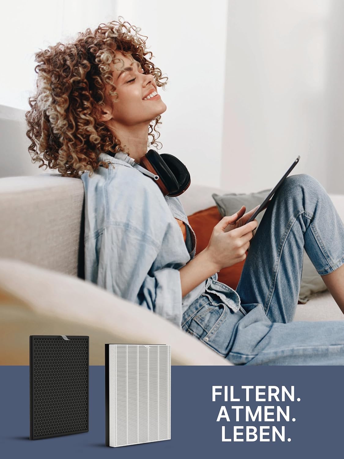 Raucher- & Allergiker-Filter für Philips Luftreiniger, 2 Allergiker-Spezialfilter & 4 Aktivkohle, Allergiker Spezial + Doppelt Aktivkohle 2 Stück