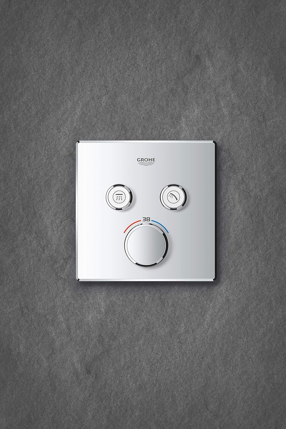Grohtherm SmartControl, Chrom, eckig, 2 Absperrventile