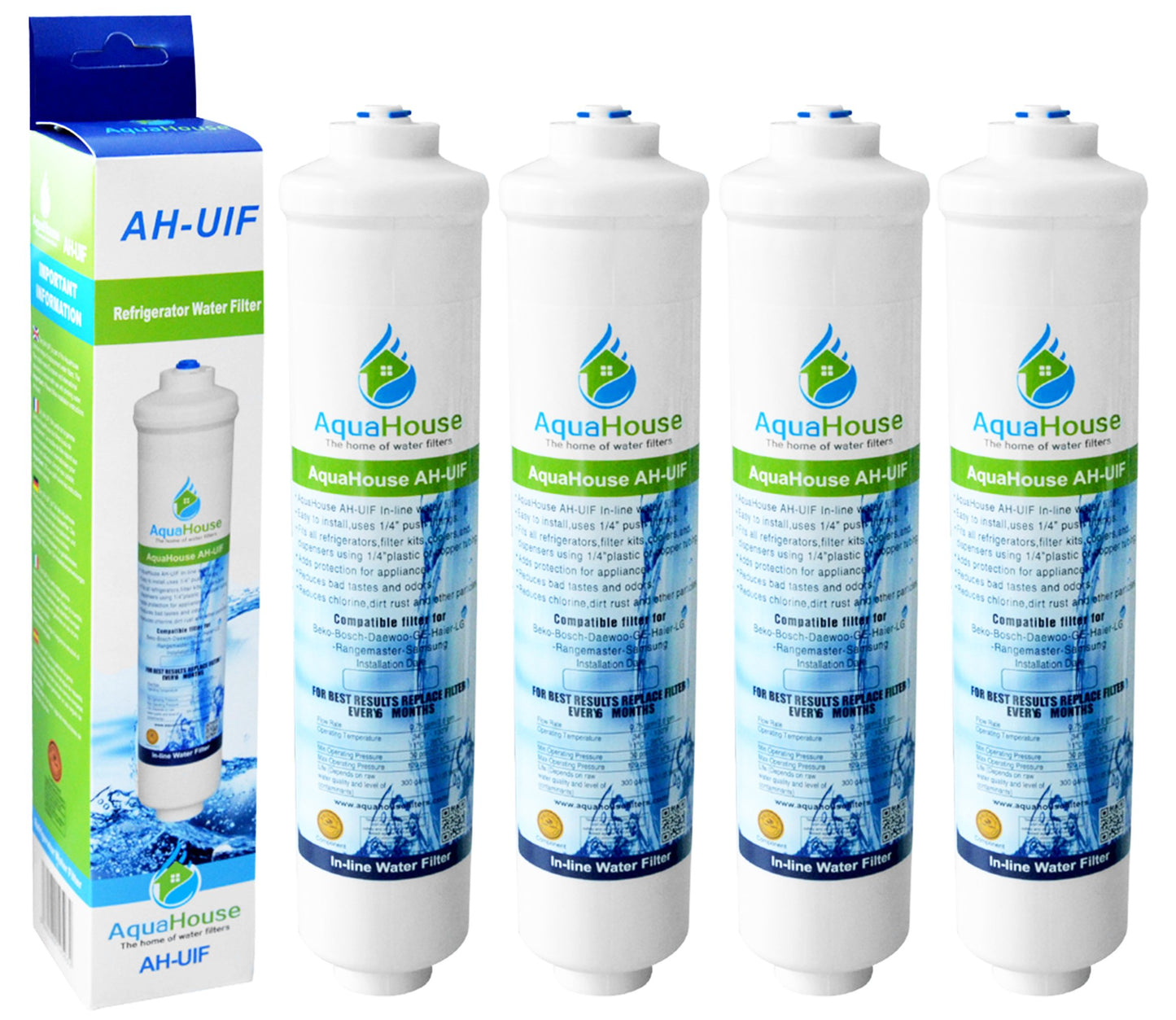4er-Set Kühlschrank-Wasserfilter für Samsung & Haier