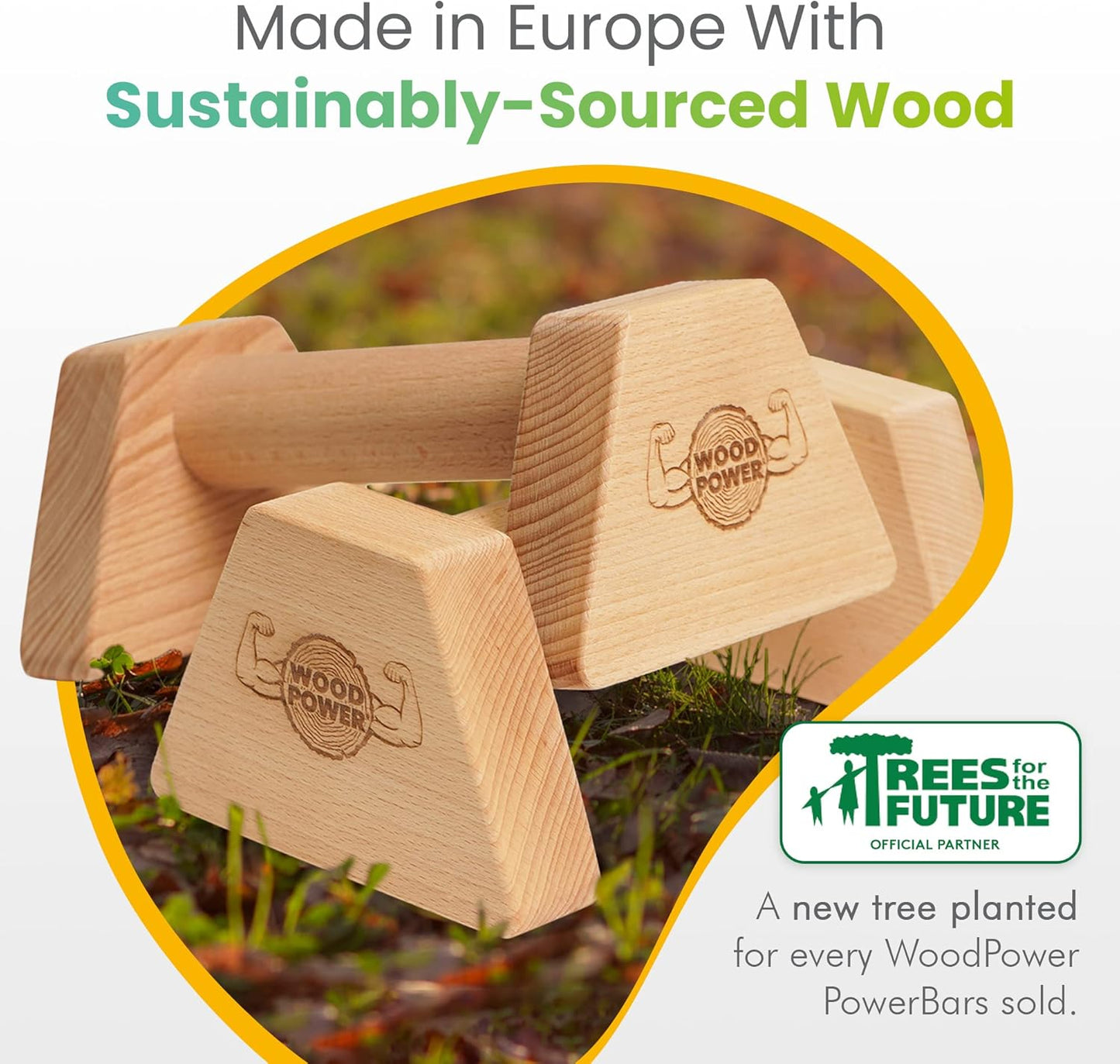 PowerBars - Holz-Parallettes für Liegestütze, XS, Classic