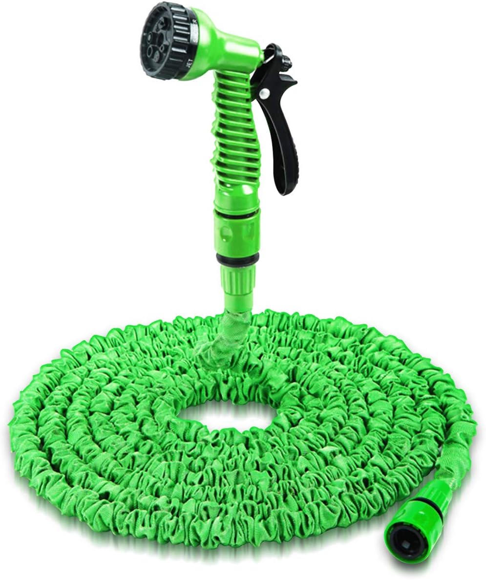 Flexibler Gartenschlauch, dehnbar bis 7,5m, 7.5m - 25ft, Grün