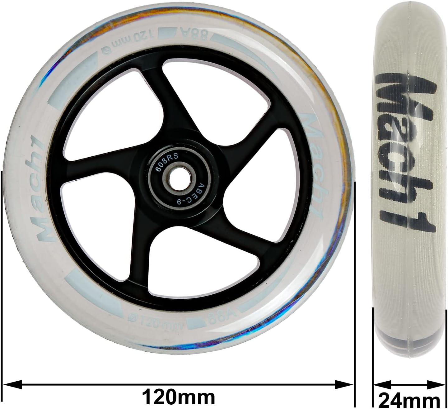 2er-Set Stuntscooter Rollen, 120x24mm