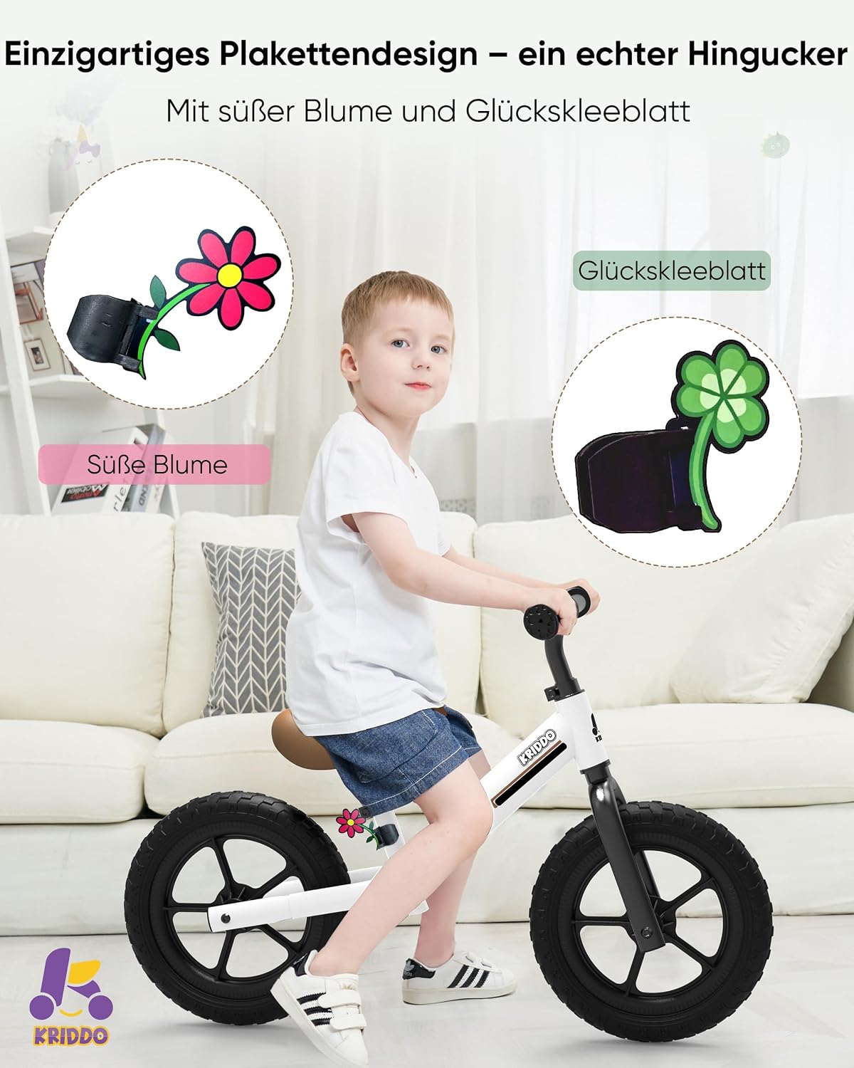 Laufrad für Kinder, Weiss