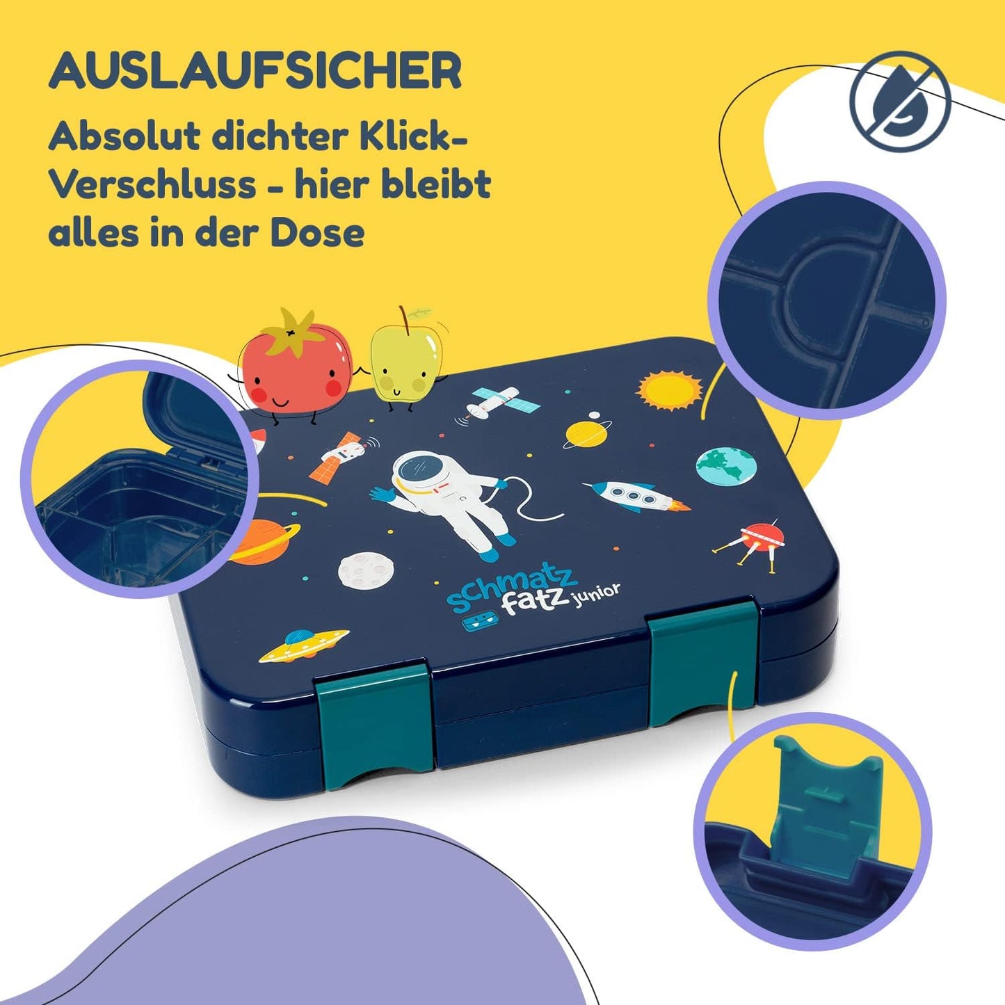 Kinder-Brotdose, Marineblau Space