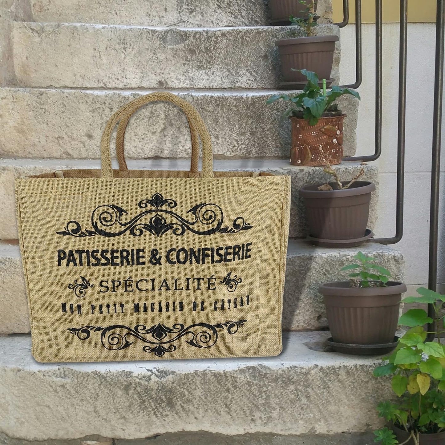 Jute Shopper - Einkaufstasche, Beige