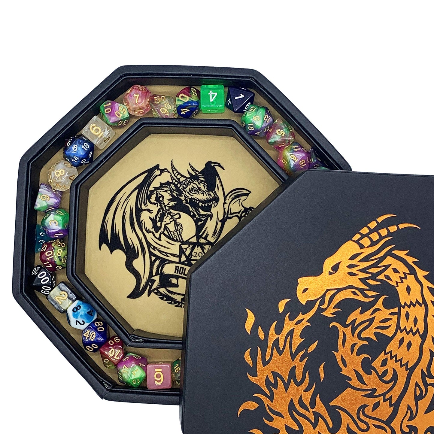 Fire Dragon Würfelschale mit Deckel, Chromatic