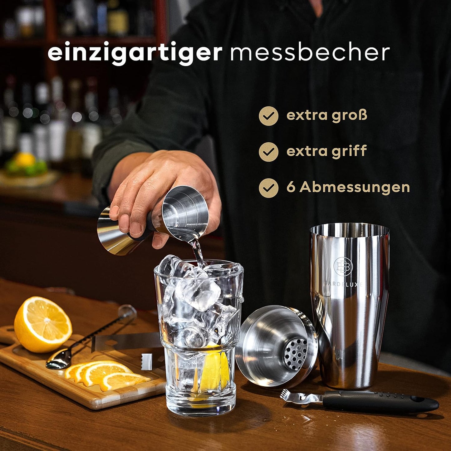 12-teiliges Cocktail-Set, Silber