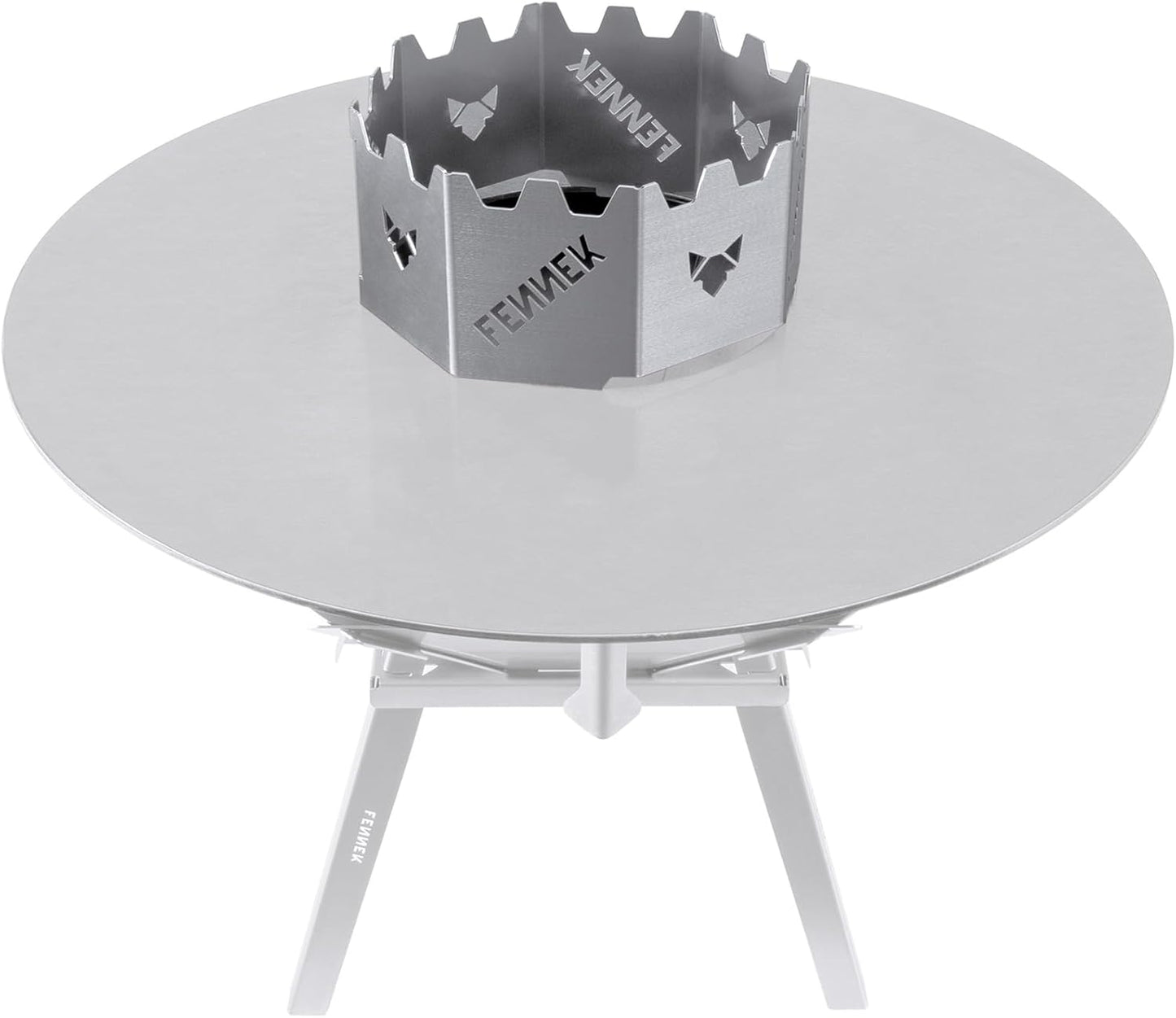 BBQ Wok Aufsatz für Feuerplatten, FENNEK BBQ WOK Aufsatz für Feuerplatten mit Loch Ø 20 cm