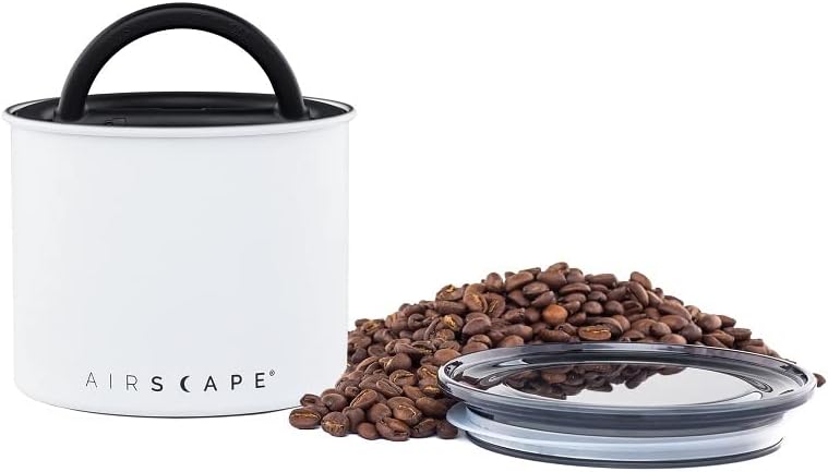 Kaffeebehälter mit luftdichtem Deckel, Mattweiss Kleine