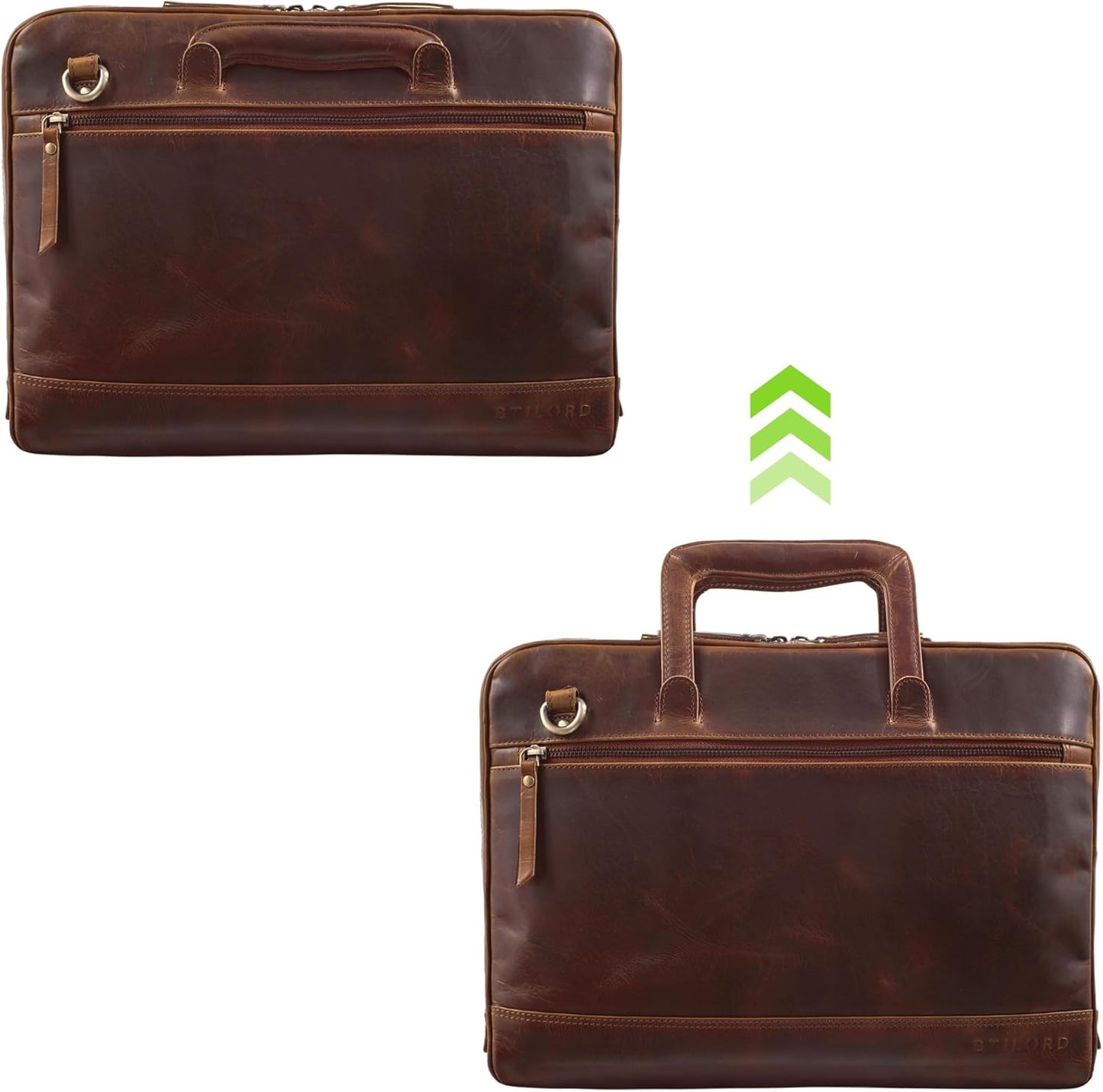 Vintage Laptoptasche Pierce, Porto - Cognac