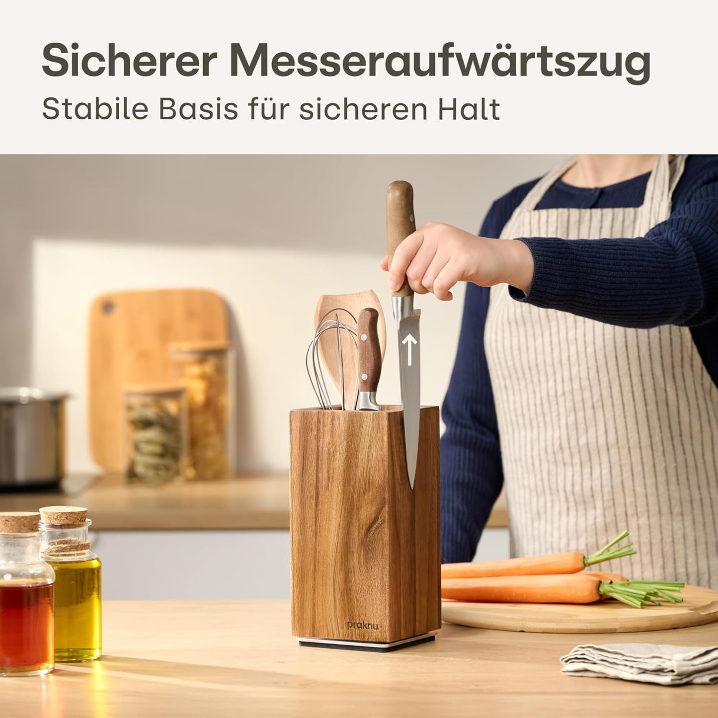 Magnetischer Messerblock aus Akazienholz