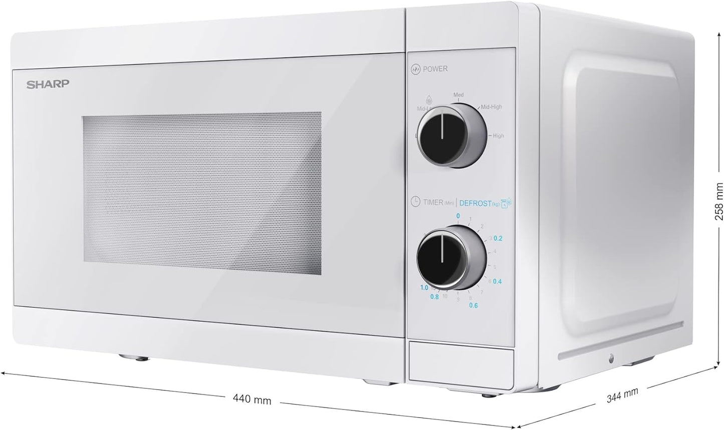 Mikrowelle YC-MS01E-C mit Auftaufunktion, Kristallweiss