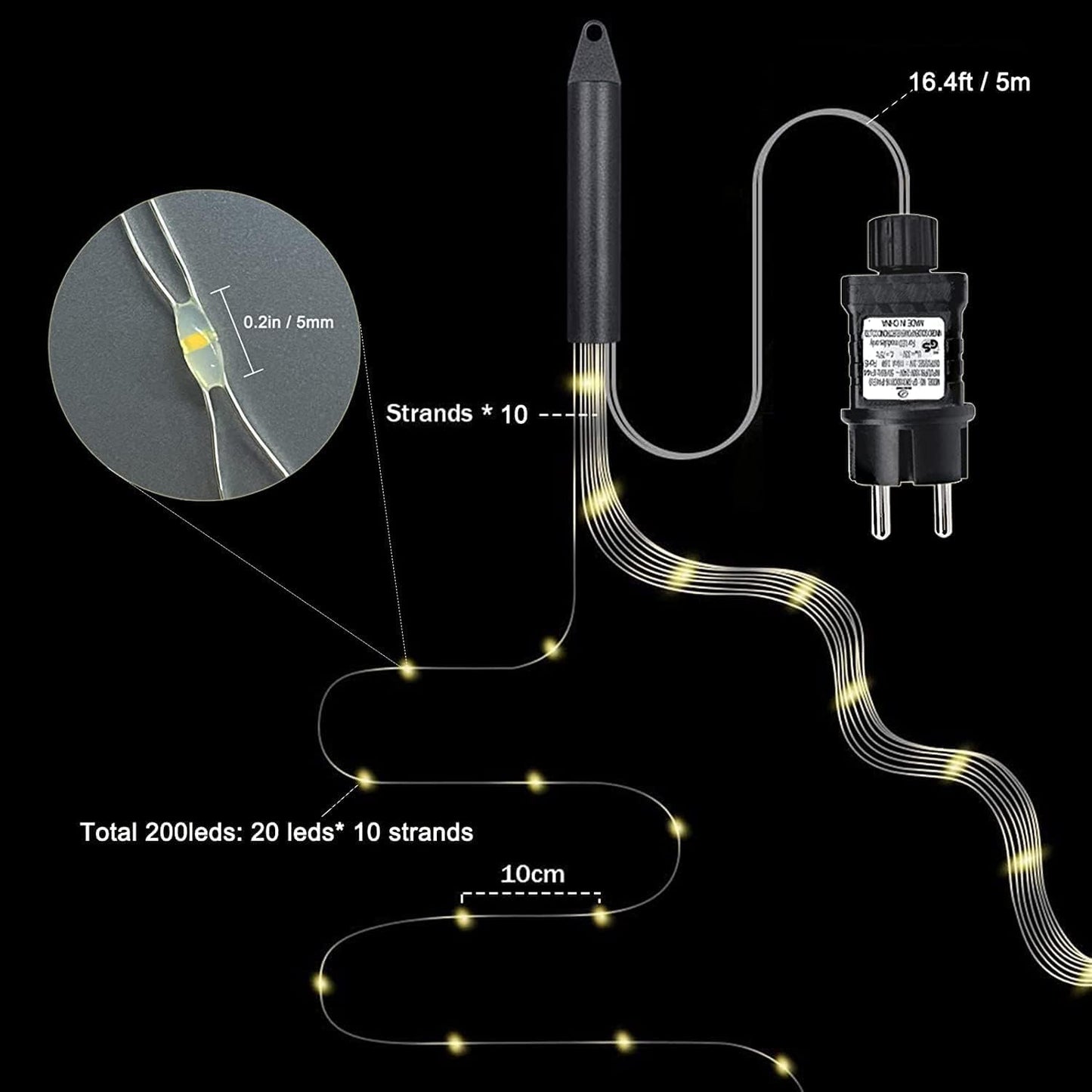 Lichterschweif, 200 LED
