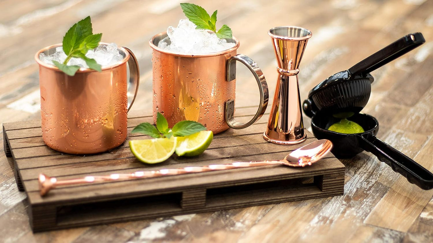 Moscow Mule Komplett-Set, Kupfer Poliert Komplett Set