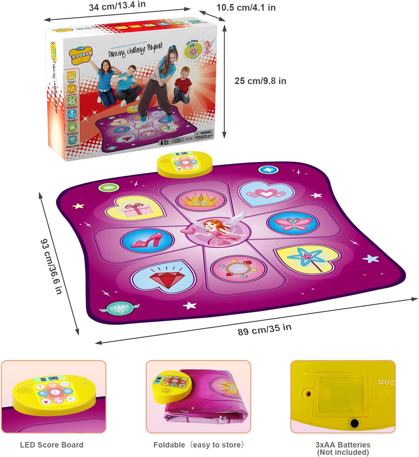 Tanzmatte mit Musik und LED