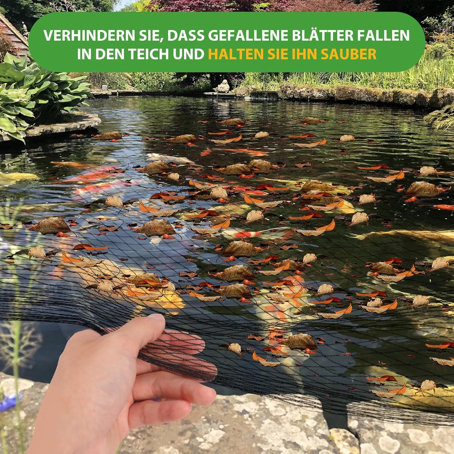 Teichnetz Vogelschutznetz 6 x 6 m, feinmaschig, 6 x 6m