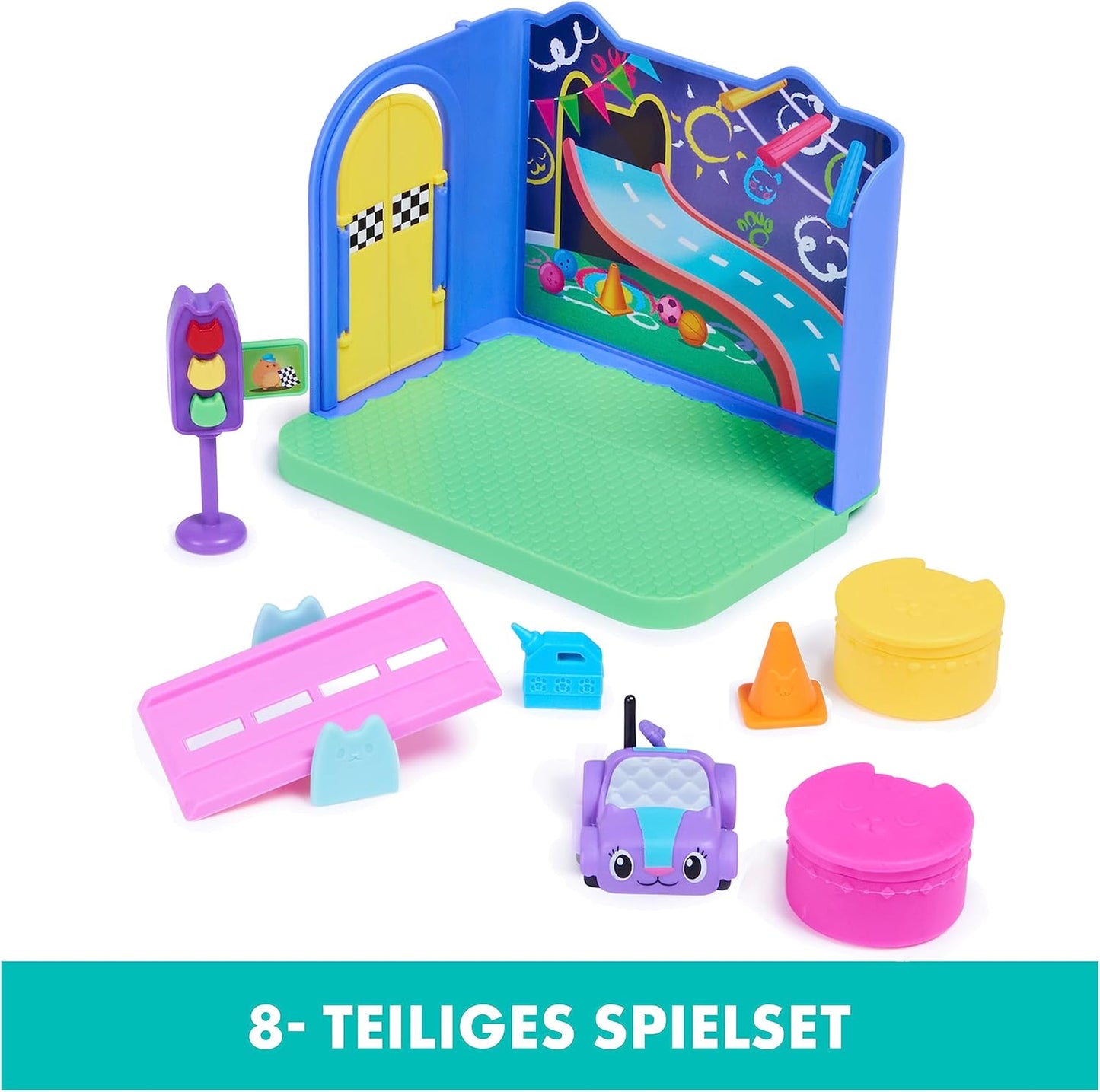 Deluxe Spielzimmer-Set mit Carlita Auto und Zubehör, Mehrfarbig