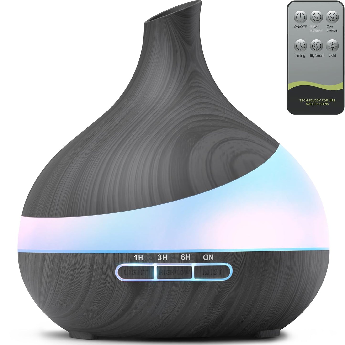 Aroma Diffuser mit Fernbedienung und Timer, Blackish Brown
