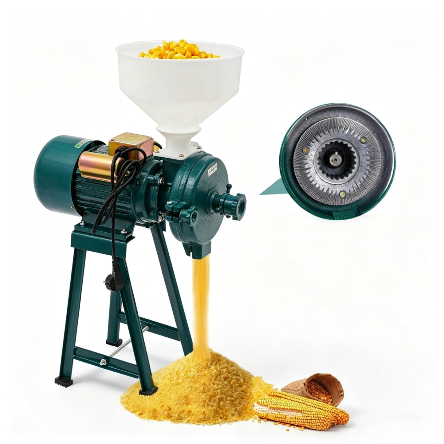 Elektrische Getreidemühle mit einstellbarer Stärke