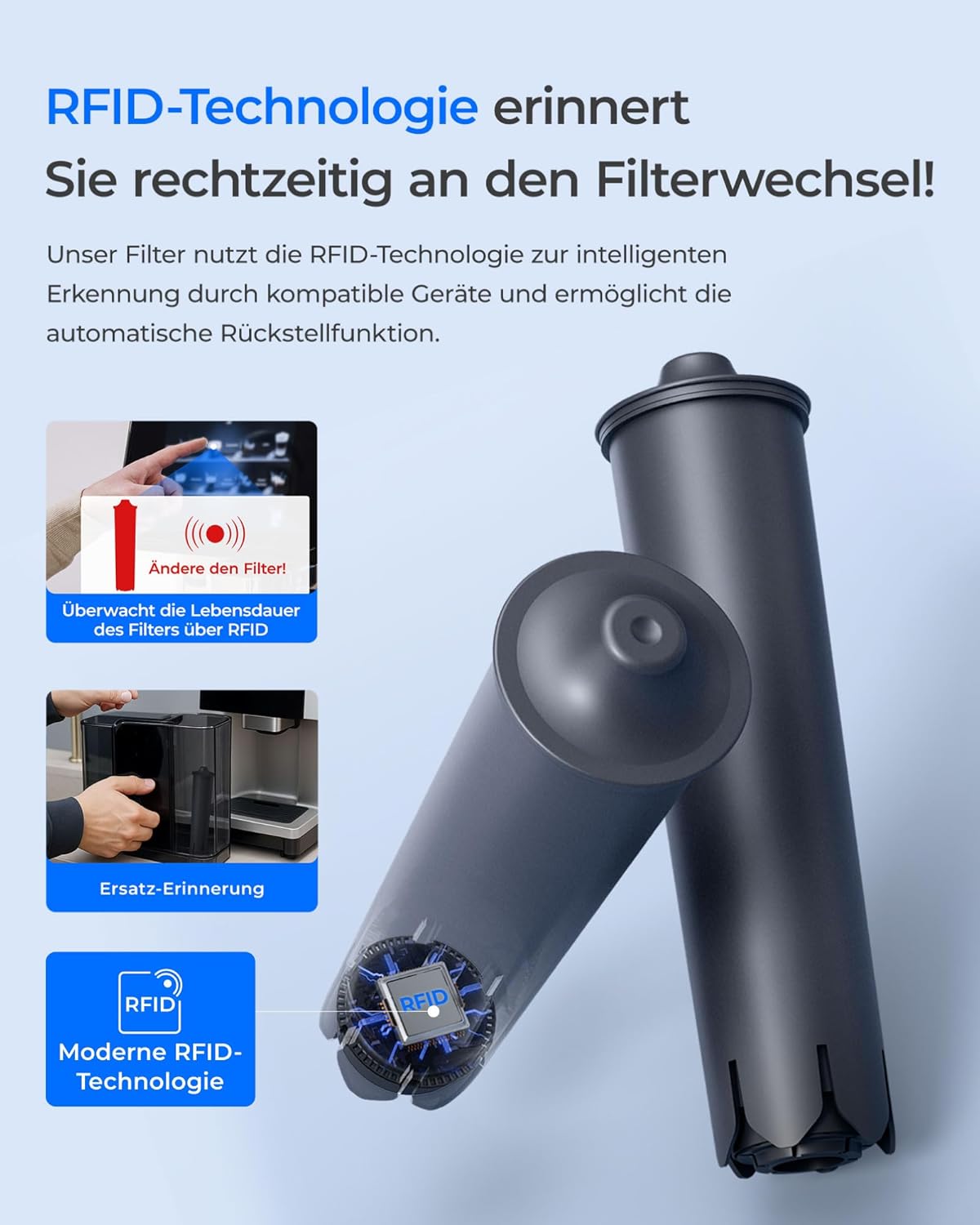 4 x Ersatzwasserfilter für Jura Kaffeevollautomat