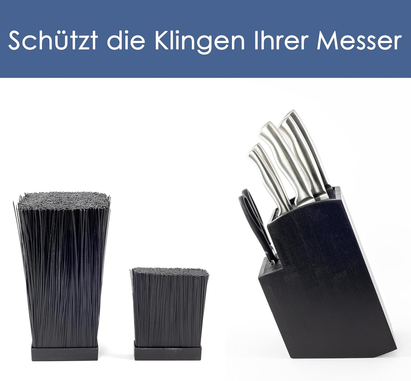Quadratischer Messerblock, Kunststoff Quadratisch Schräg