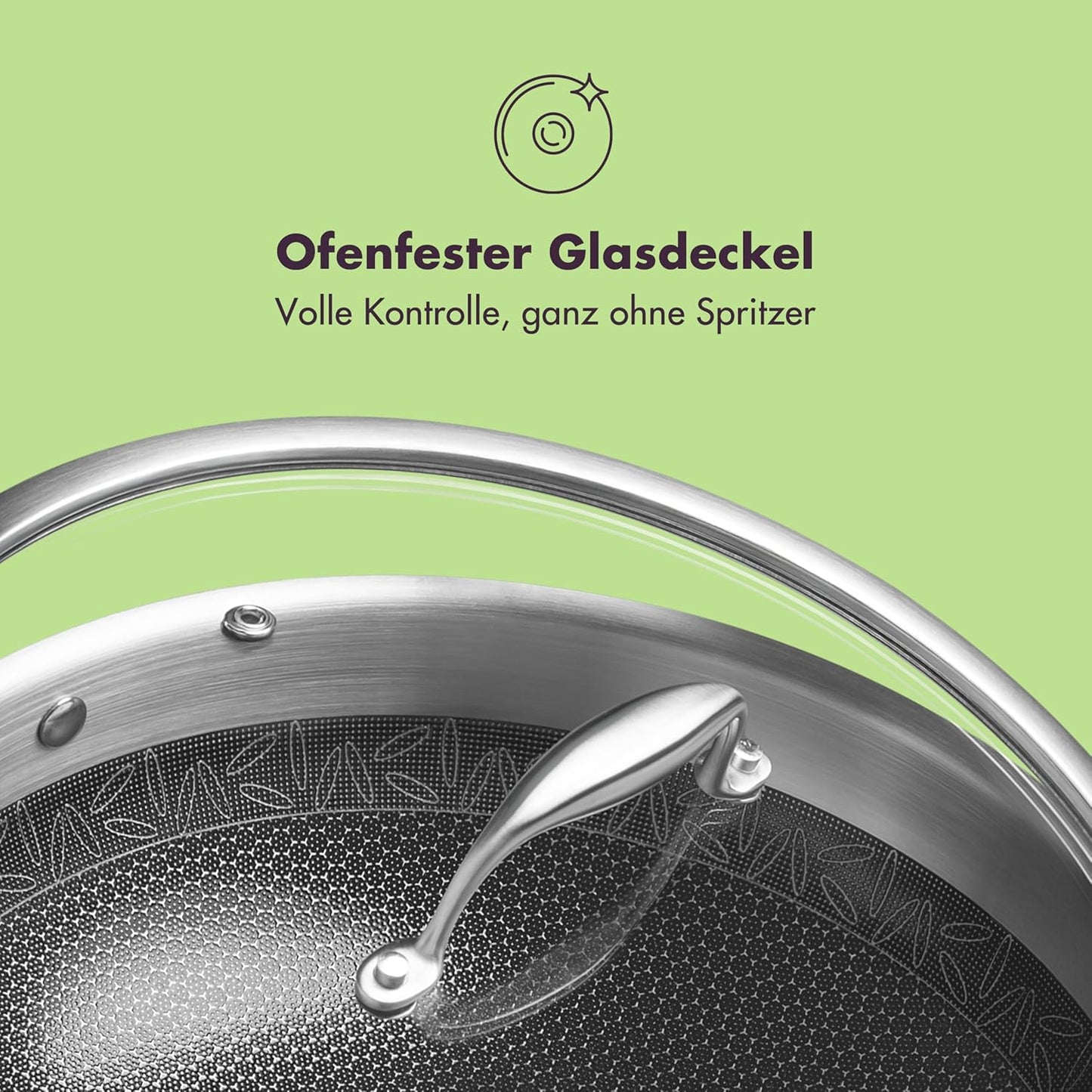 Edelstahl Wok 28 cm, Wok 28 cm NEU