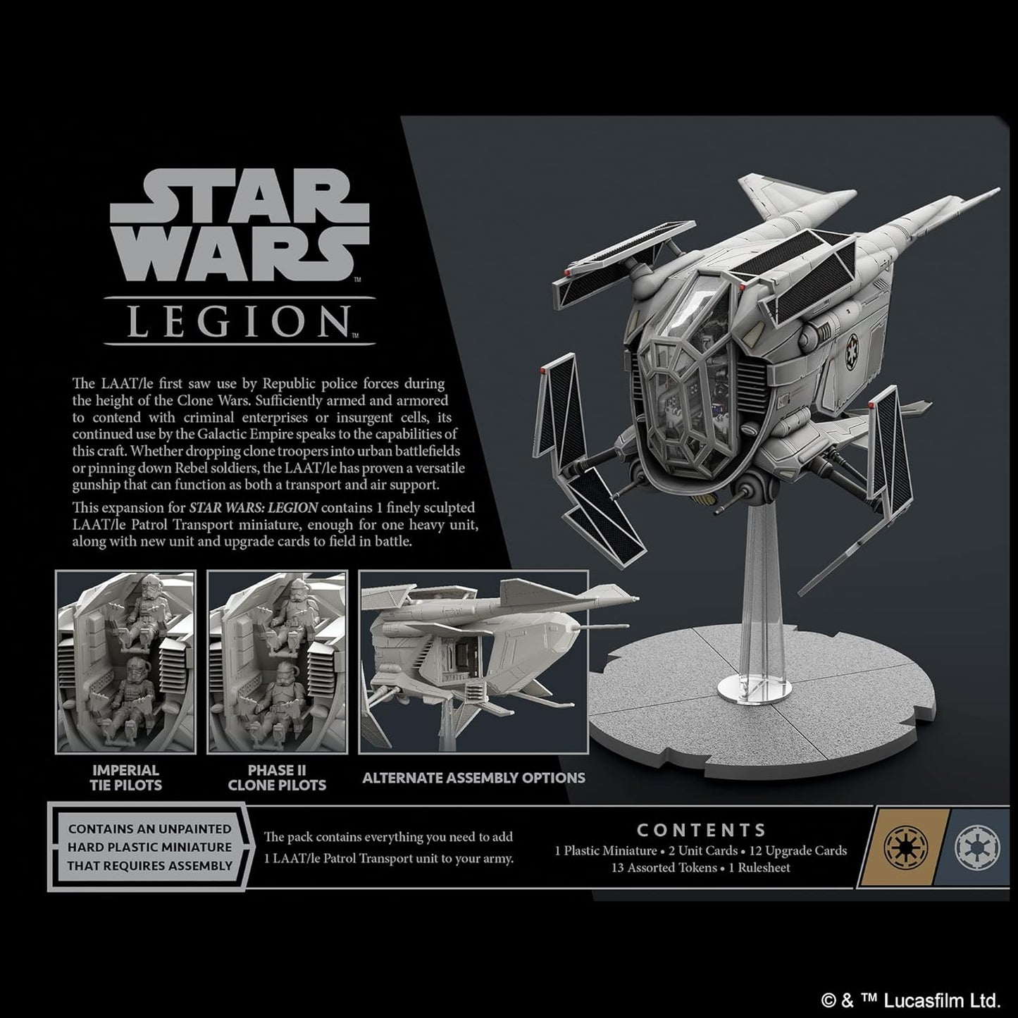 Star Wars Legion: Neutral Expansions: LAAT/IE Patrol Transport, Unit Expansion, 2. Imperial Expansions Imperial/Republik: LAAT/IE Patrol Transporteinheit