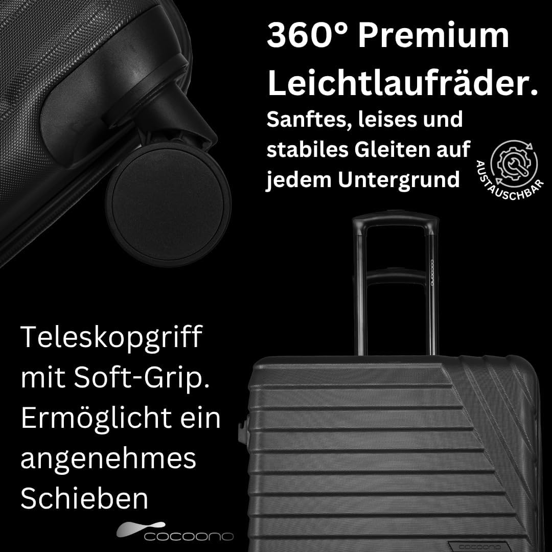 Hartschalenkoffer XL mit TSA-Schloss & 8 Rollen, Anthrazit XL