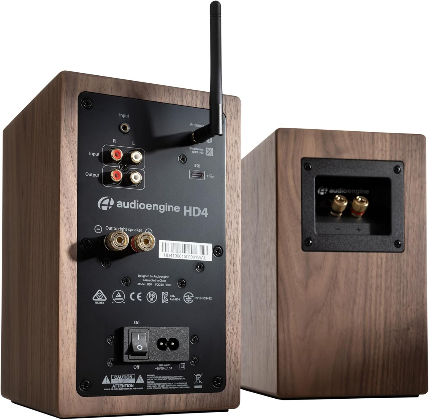 HD4 Bluetooth-Lautsprecher, Walnuss Echtholzfurnier