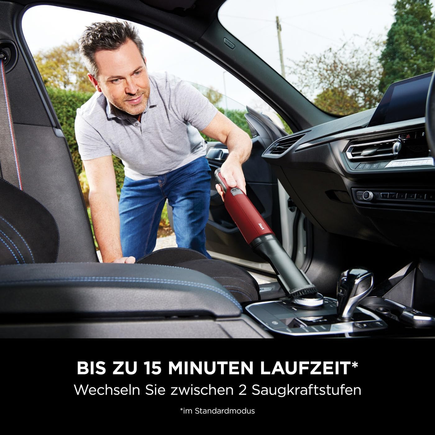 WandVac 2.0 Handstaubsauger mit Boost-Modus, 15 Minuten Laufzeit Orangerot