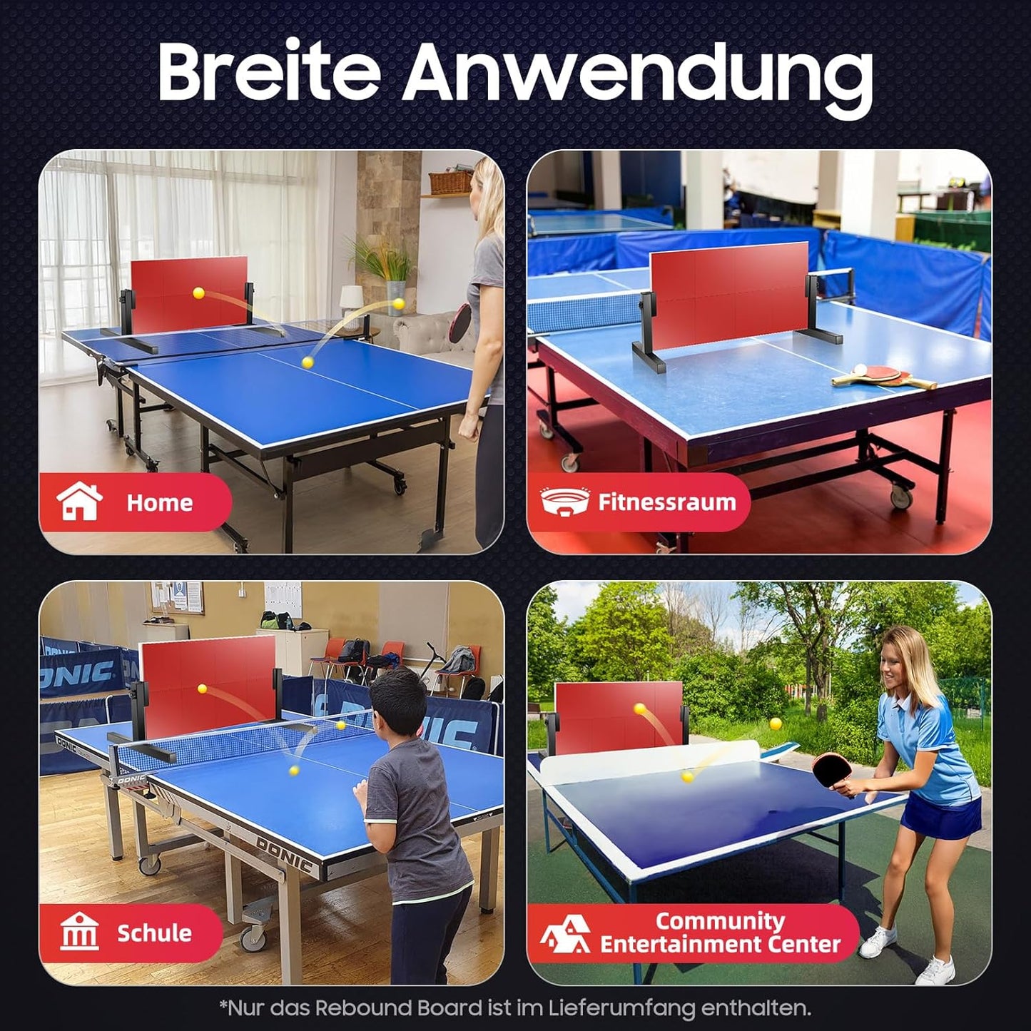 Tischtennis Returnbrett Pro Rebounder für Indoor-Training
