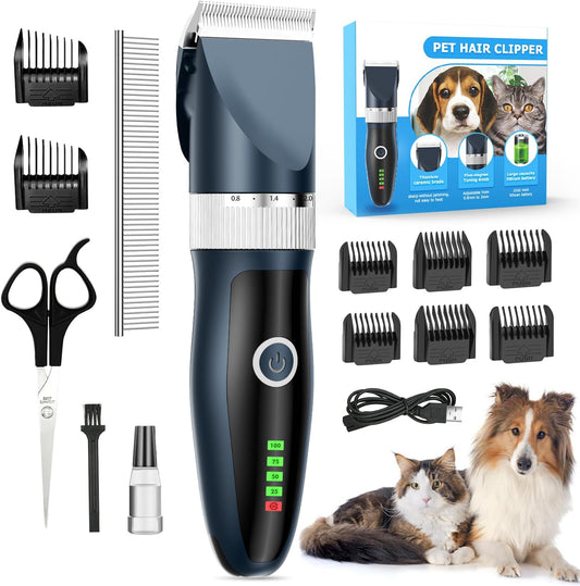 14-teiliges Hundeschermaschinen-Set, Blau