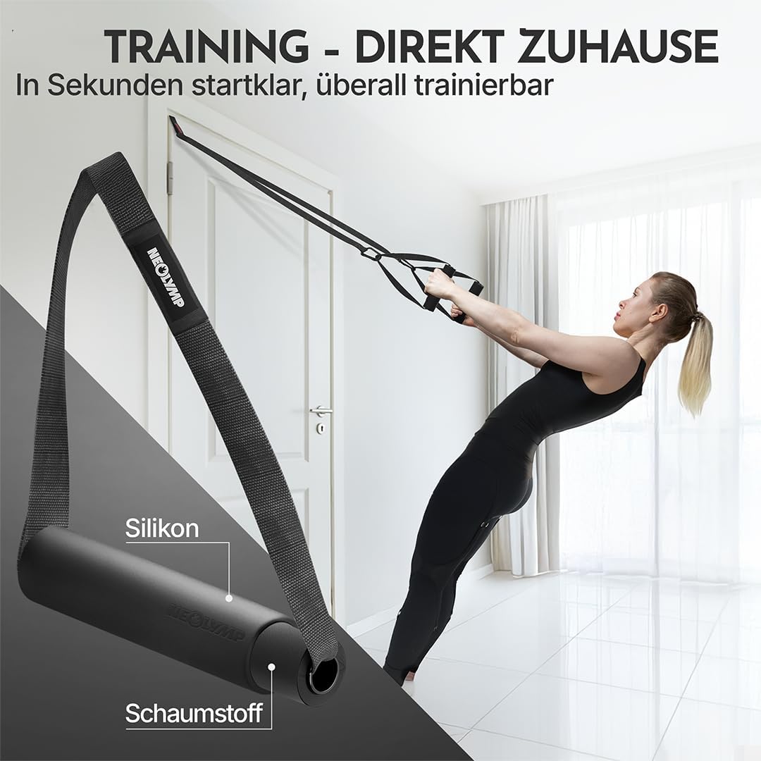 Verstellbarer Schlingentrainer mit Türanker & Gurten