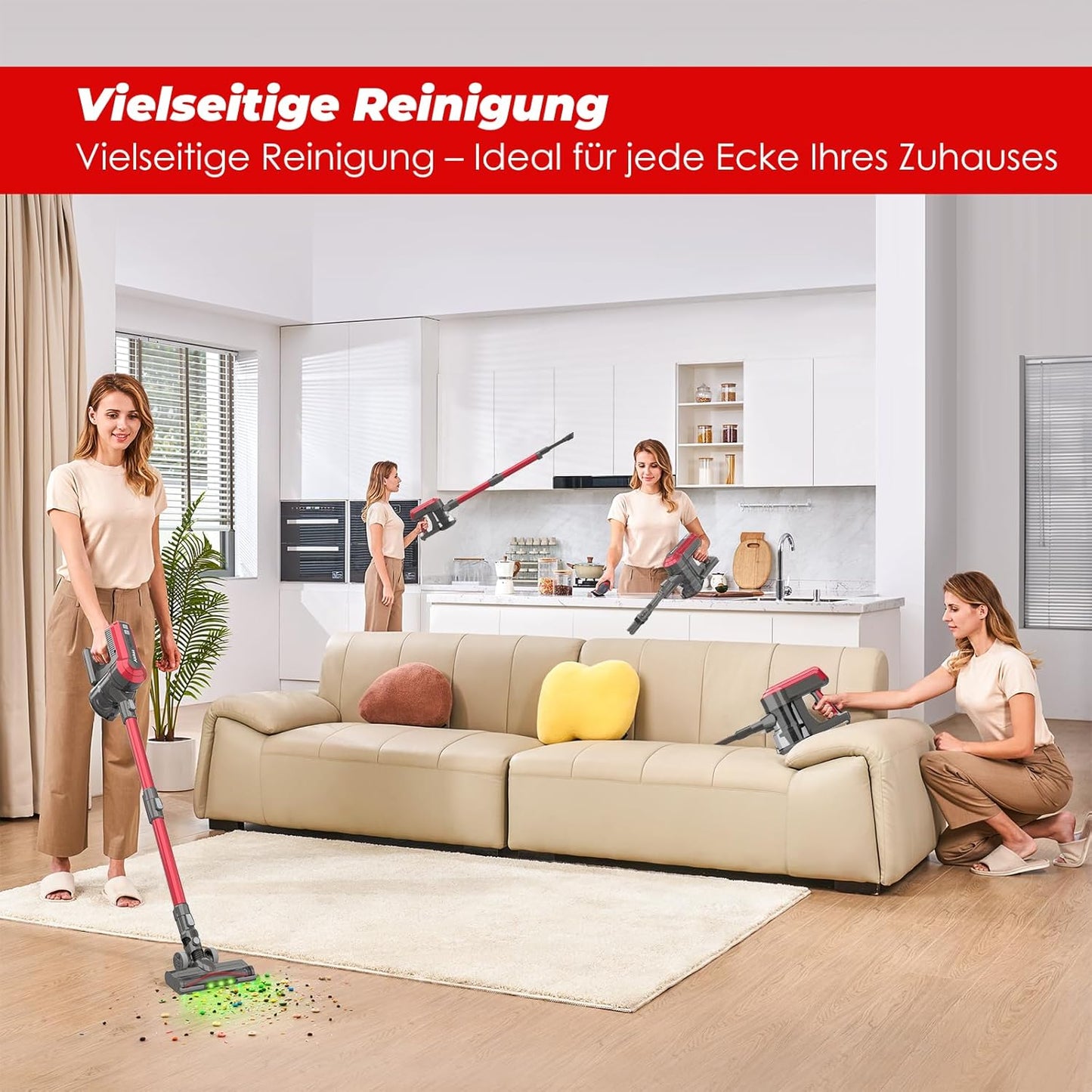 Akku-Staubsauger AKV10A mit LED-Bürste, AKV10A