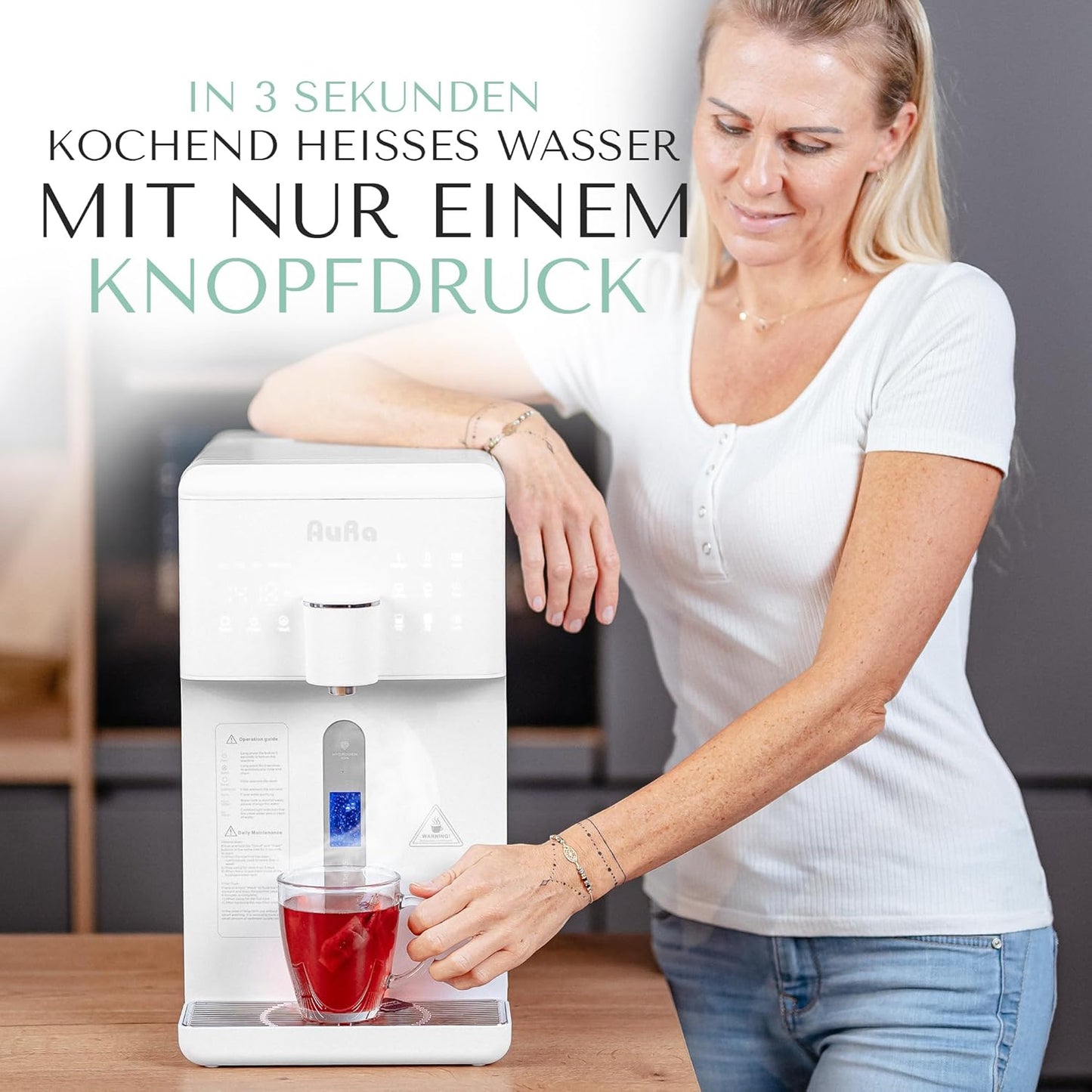 Osmose-Wasserfilter ohne Tank für Zuhause, System: Mit Festwasseranschluss Weiss