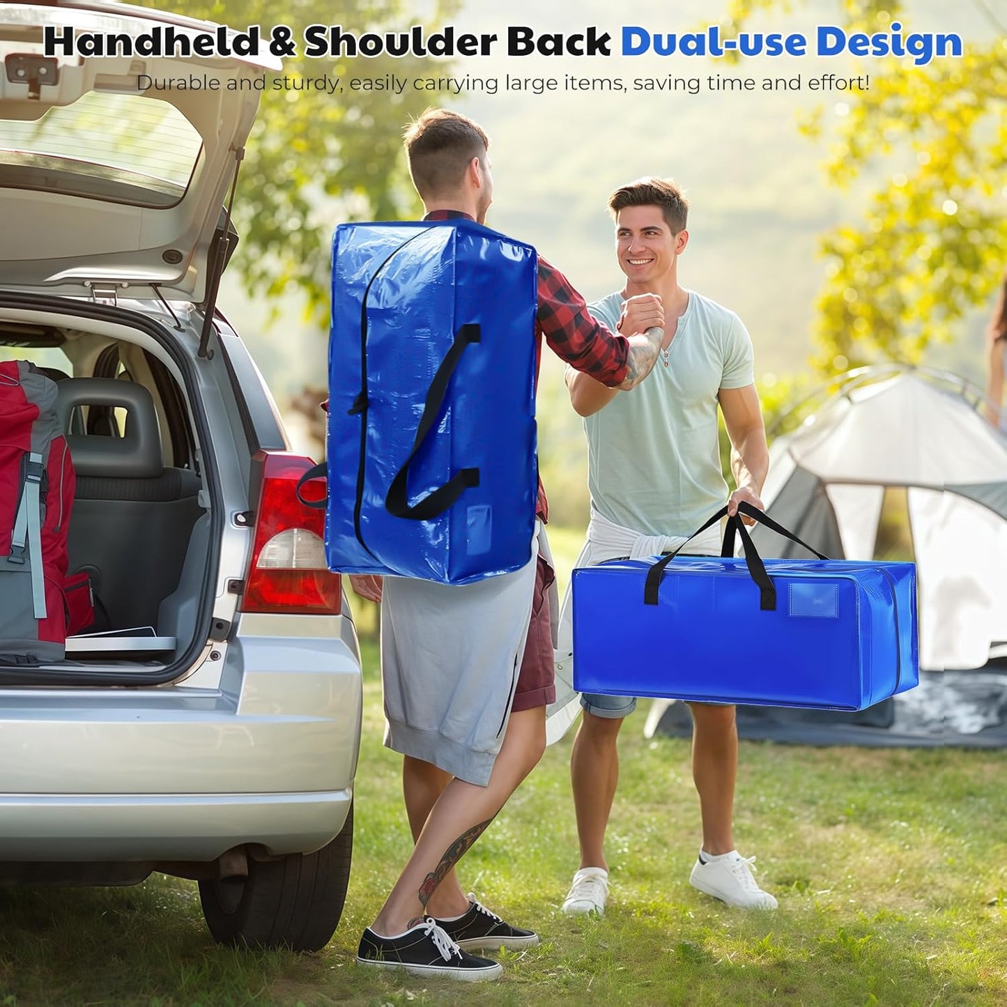 Grosse Aufbewahrungstaschen-Set (6 Stück, 90L), Blau