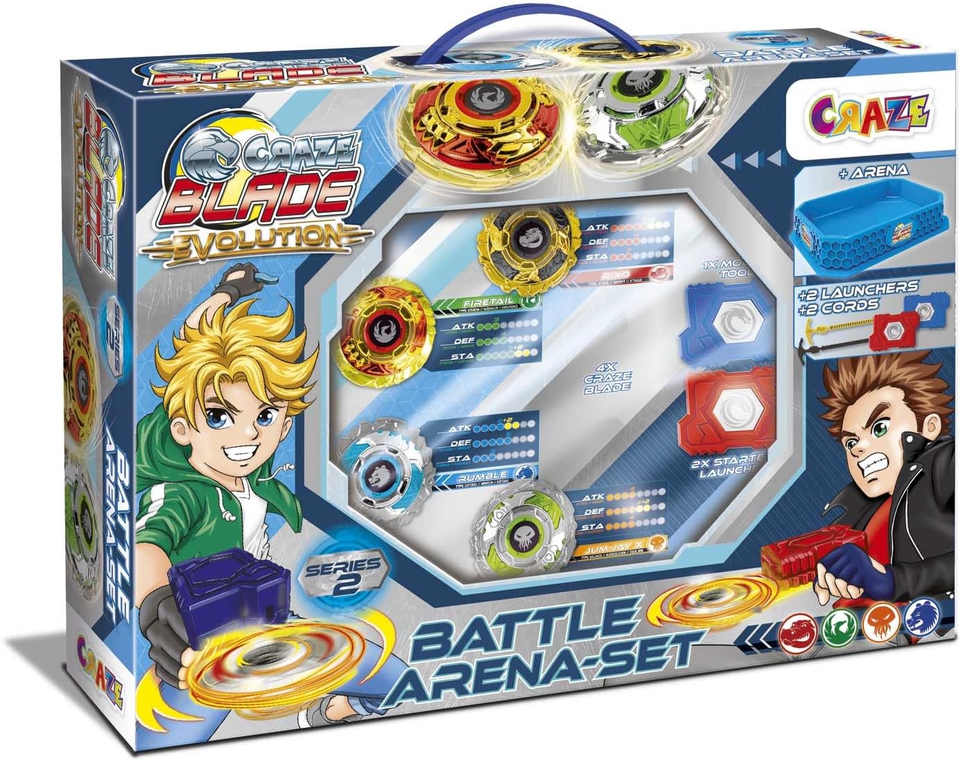 Blade Battle Set mit Kampfarena (4er Set), Blade Battle Set