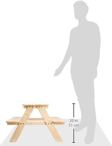Kindersitzgruppe Nicki aus Massivholz, Natur 90 x 79 x 50 Single