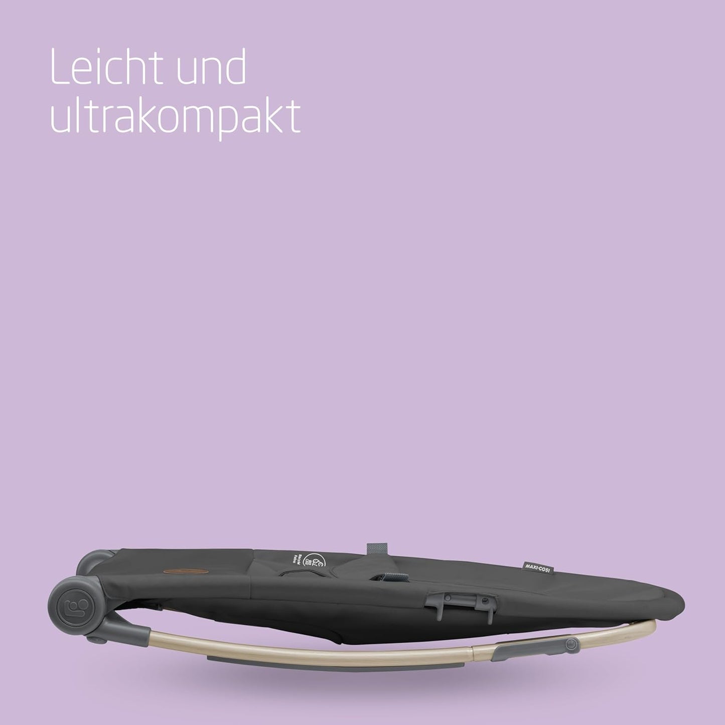 Babywippe Loa mit Sicherheitsgurt, Beyond Graphite