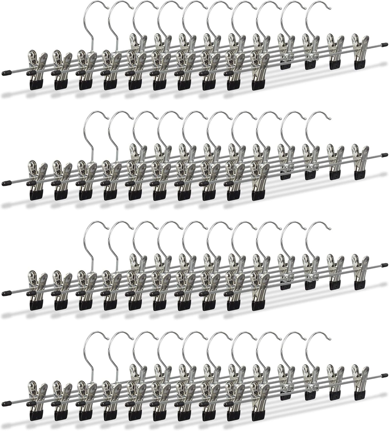 40-teiliges Hosenbügel-Set, 1 Silber 40er Pack